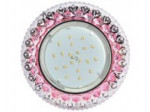 Ecola GX53 Н4 LD7009 св-к Круг "Кристалл" подсветка 4К Розовый/Хром 40x125 FP53CCEFB Ecola GX53 Н4 LD7009 св-к Круг "Кристалл" подсветка 4К Розовый/Хром 40x125 FP53CCEFB