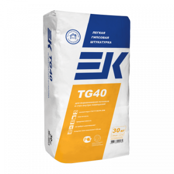 ШТУКАТУРНАЯ СМЕСЬ ЕК ТG40/ 30кг гипсов.