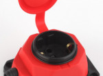 Колодка удлинителя 1-м с заземл. 16А IР44 K-1c-RED-IP44 каучук красн. Эра Б0044550