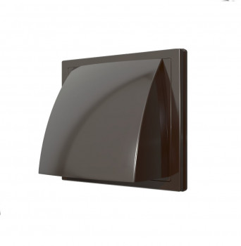 Выход стенной вытяжной с обратным клапаном 150x150 с фланцем D100, ASA, кор 1515К10ФВ кор