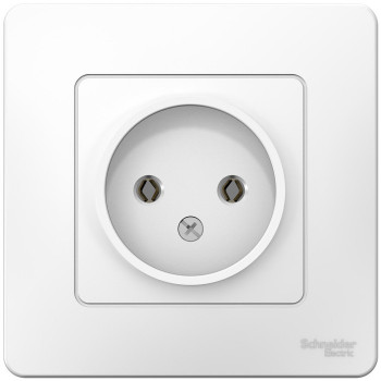 Розетка 1-м СП Blanca 16А IP20 250В без заземл. без защ. шторок бел. SchE BLNRS000011