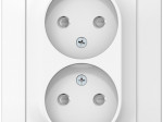 Розетка 2-м СП Blanca 16А IP20 250В без заземл. без защ. шторок бел. SchE BLNRS000021