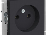 Механизм розетки 1-м СП AtlasDesign 16А IP20 без заземл. карбон SchE ATN001041