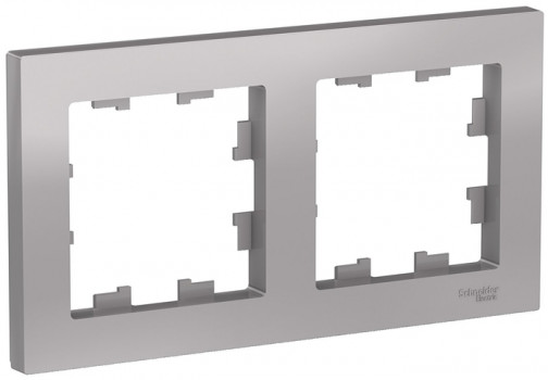 Рамка 2-м AtlasDesign универс. алюм. SchE ATN000302 Рамка 2-м AtlasDesign универс. алюм. SchE ATN000302