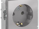 Механизм розетки 1-м СП AtlasDesign 16А IP20 с заземл. алюм. SchE ATN000343