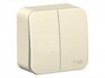 Выключатель 2-кл. ОП Blanca 10А IP20 (сх. 5) 250В с изолир. пластиной беж. SchE BLNVA105017 Выключатель 2-кл. ОП Blanca 10А IP20 (сх. 5) 250В с изолир. пластиной беж. SchE BLNVA105017