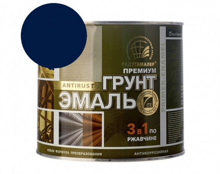 Грунт-эмаль 3в1 СИНЯЯ 1,9кг ускоренной сушки (6шт) Радугамалер Грунт-эмаль 3в1 СИНЯЯ 1,9кг ускоренной сушки (6шт) Радугамалер