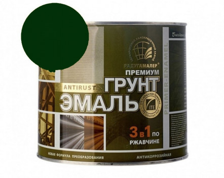 Грунт-эмаль 3в1 ЗЕЛЕНАЯ 1,9кг ускоренной сушки (6шт) Радугамалер Грунт-эмаль 3в1 ЗЕЛЕНАЯ 1,9кг ускоренной сушки (6шт) Радугамалер