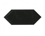 Керамическая плитка 14x34 Келуш грань черный глянцевый 35010