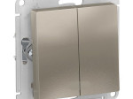 Выключатель 2-кл. СП AtlasDesign 10А IP20 (сх. 5) 10АХ механизм мокко SE ATN000651