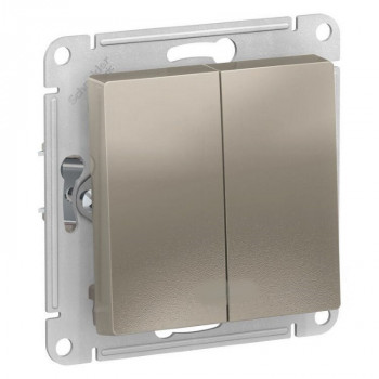 Выключатель 2-кл. СП AtlasDesign 10А IP20 (сх. 5) 10АХ механизм мокко SE ATN000651