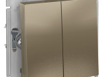 Выключатель 2-кл. СП AtlasDesign 10А IP20 (сх. 5) 10АХ механизм шампань SE ATN000551