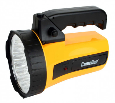 Camelion фонарь-прожектор LED29315 (акк. 6V 4Ah) 35св/д 2W(88lm), желтый+черный/пластик. з/у 220V