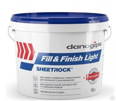 ШПАТЛЕВКА Fill&Finish Light SHEETROK 10л 12кг