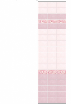 Панель ПВХ 3D Вальс розовый Фон 2700*250мм  NOVITA