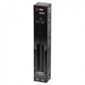 ЭРА св-к св/д подвес, спот цилиндр MR16GU10 черный 55x280 PL16-BK 8115