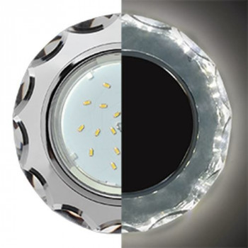 Ecola GX53 Н4 LD5313 св-к Стекло Круг с вогн.гранями подсветка 4К Хром-Хром (зерк.) 38x126 SM53RCECH Ecola GX53 Н4 LD5313 св-к Стекло Круг с вогн.гранями подсветка 4К Хром-Хром (зерк.) 38x126 SM53RCECH