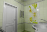 Панель ПВХ фриз 3D Мадлен/Лилия грин (3шт/узор) 2700*250мм 12шт/8,1м2/уп NOVITA