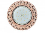 Ecola GX53 Н4 LD7040 св-к Круг "Бабочки" подсветка 4К Светл-зол/Черн.медь 35x125 FL53PBEFB