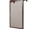 Экран металлический декоративный 3х секционный на радиатор коричневый