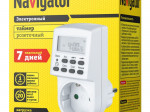 Таймер 61 555 NTR-E-S01-WH розет. электрон. Navigator 61555 Таймер 61 555 NTR-E-S01-WH розет. электрон. Navigator 61555