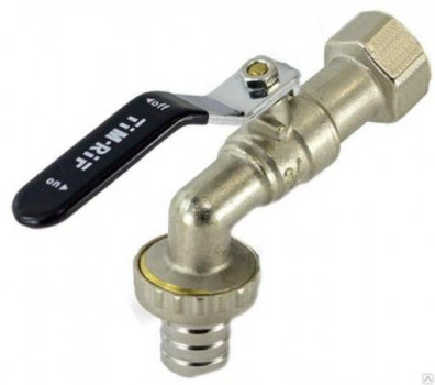 Кран шаровой с носиком TIM 1/2" г, усиленный DE1224F Кран шаровой с носиком TIM 1/2" г, усиленный DE1224F