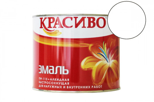 Эмаль КРАСИВО ПФ-115 белая 1,8 кг КВИЛ