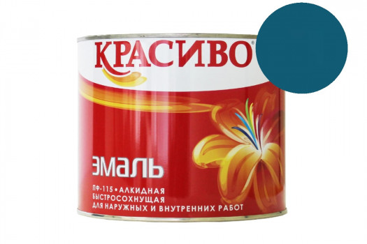 Эмаль КРАСИВО ПФ-115 морская волна 1,8 кг КВИЛ