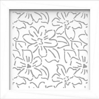 Экран для радиатора 60x60 Цветы белый А Экран для радиатора 60x60 Цветы белый А
