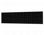 Интерьерная панель Черная плитка Brillo 3000*600 Ф
