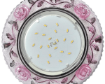 Ecola GX53 Н4 LD7071 св-к Круг "Розы" подсветка 4К Розовый/Хром 35x125 FР53CREFB