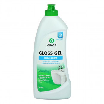 СРЕДСТВО ДЛЯ ВАННОЙ КОМНАТЫ ЧИСТЯЩЕЕ "GLOSS GEL" 0,5 Л (КИСЛОТНОЕ) (1/12) "GRASS"