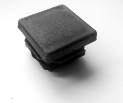 Заглушка пластиковая внутренняя квадратная 20x20мм,с толстой шляпкой,чёрная