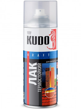 Лак-аэрозоль термостойкий 520мл KUDO (6шт) KU-9006