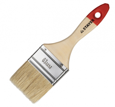 STAYER UNIVERSAL, 63 мм, 2.5", светлая натуральная щетина, деревянная ручка, все виды ЛКМ, плоская к STAYER UNIVERSAL, 63 мм, 2.5", светлая натуральная щетина, деревянная ручка, все виды ЛКМ, плоская к