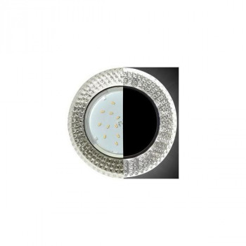 Ecola GX53 Н4 LD5319 св-к Стекло Круг прозр. мозаика подсветка 4К Хром-зерк. 40x123 SC53RMECB