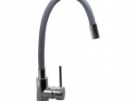 Смеситель д/кухни DORON DC 2658GREY-N, шаровый,серый, излив гибкий силиконовый, п/г
