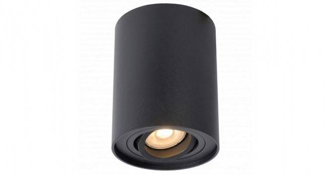 ST LUCE св-к спот накл. 50W GU10 124x98 Матовый черный/Матовый черный ST108.417.01