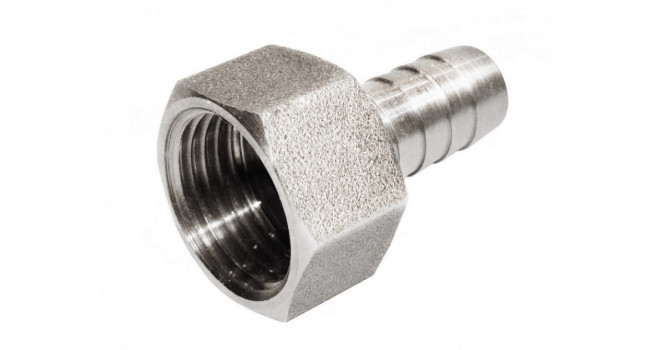 Штуцер для шланга 1/2"x12 с ВР никелированный