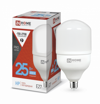 Лампа светодиодная LED-HP-PRO 25Вт 230В Е27 6500К 2250Лм IN НОМЕ