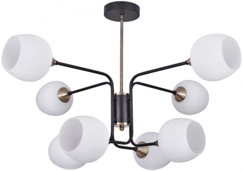 ARTELAMP Люстра E27 8x40W черн./стекл. SKAT A3564PL-8BK ARTELAMP Люстра E27 8x40W черн./стекл. SKAT A3564PL-8BK