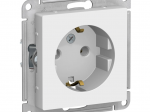 Розетка 1-м СП AtlasDesign 16А IP20 с заземл. механизм бел. SE ATN000143