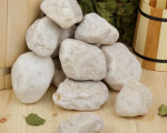 Камень Белый Кварц отборный (ведро 10кг)