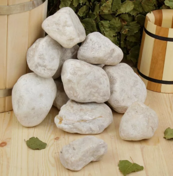 Камень Белый Кварц отборный (ведро 10кг)