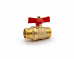 Кран шаровой DORON 1/2" Н-Н бабочка штуцер-штуцер (5/100)