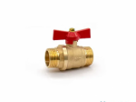 Кран шаровой DORON 1/2" Н-Н бабочка штуцер-штуцер (5/100)