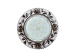 Ecola GX53 Н4 LD7071 св-к Круг "Розы" подсветка 4К Черный/Хром 35x125 FK53CREFB