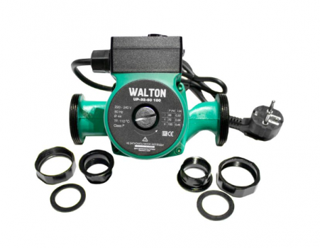 Насос циркуляционный WALTON UP 32-60, 180мм, напор 6м, 100Вт, подключение 1" с проводом