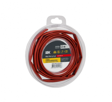 Трубка термоусадочная ТТУ нг-LS 3/1.5 красн. (уп.2м) IEК UDR12-003-D15-002-K04-T