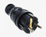 Вилка каучуковая з/з прямая 16А IP44 черная V8-B-IP44 ЭРА Б0044540 Вилка каучуковая з/з прямая 16А IP44 черная V8-B-IP44 ЭРА Б0044540